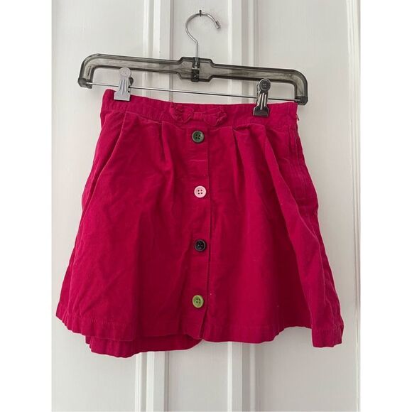 Gymboree dark pink corduroy skirt with colorful buttons 12 - Picture 1 of 3